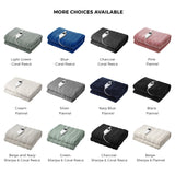 Bedra Electric Heated Blanket Washable Throw Rug Sherpa Coral Fleece Navy Beige - 45-Degree Angle