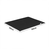 Bedra Electric Heated Blanket Washable Throw Rug Sherpa Coral Fleece Charcoal