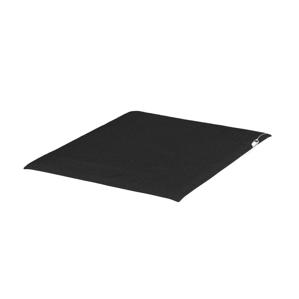 Bedra Electric Heated Blanket Washable Throw Rug Sherpa Coral Fleece Charcoal