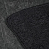 Bedra Electric Heated Blanket Washable Throw Rug Sherpa Coral Fleece Charcoal