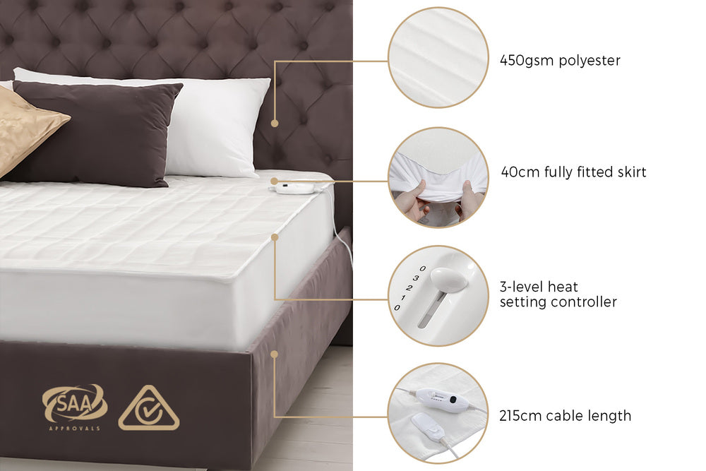 Bedra Electric Blanket Fully Fitted Polyester Queen