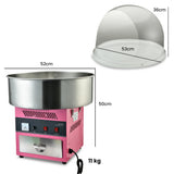 EUROCHEF 1100W Commercial Fairy Floss Machine, Cotton Candy Maker with Bubble Cover - Rear View