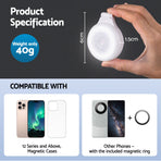 Devanti Magnetic Selfie Light Foldable LED Ring Fill Phone Light CRI95 White
