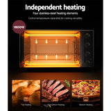 Devanti 45L Convection Oven Electric Fryer Ovens 1800W - 45-Degree Angle