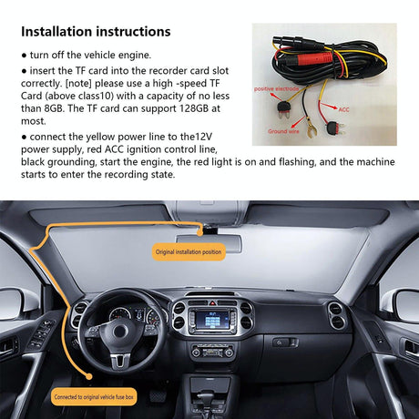 Hd Night Vision Car Dash Cam With 4K Wifi Recording-1915197697393037319