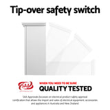 Devanti Electric Fireplace Fire Heater 2000W White - Rear View