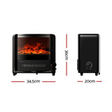 Devanti Electric Fireplace Fire Heaters 2000W - Front View