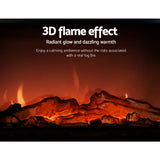 Devanti Electric Fireplace Fire Heaters 2000W - Rear View