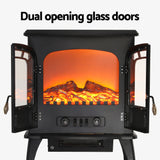 Devanti Electric Fireplace Fire Heaters 2000W - Top-Down View