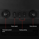 Devanti Electric Fireplace Fire Heaters 2000W - 45-Degree Angle