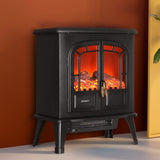 Devanti Electric Fireplace Fire Heaters 2000W - Close-Up Angle