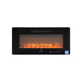 Devanti Electric Fireplace Fire Heater Wall Mounted Insert 3D Flame 1800W Remote Control - Extra Image