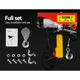 Giantz Electric Hoist Winch 125/250KG Cable 18M Rope Tool Remote Chain Lifting - Rear View