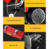 Giantz Electric Hoist Winch 300/600KG Cable 18M Rope Tool Remote Chain Lifting - 45-Degree Angle