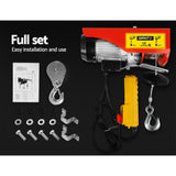 Giantz Electric Hoist Winch 400/800KG Cable 20M Rope Tool Remote Chain Lifting - Rear View