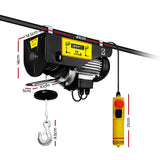Giantz Electric Hoist Winch 400/800KG Cable 18M Rope Tool Remote Chain Lifting - Front View
