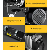 Giantz Electric Hoist Winch 400/800KG Cable 18M Rope Tool Remote Chain Lifting - 45-Degree Angle