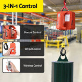 Giantz 500KG Electric Hoist with Wired/Wireless Remote Control for Effortless Lifting - Rear View