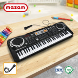Mazam 61 Keys Piano Keyboard Kids Toy With Microphone - Side View