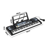 Mazam 61 Keys Piano Keyboard with Microphone and Holder - Front View