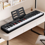 Mazam 88 Keys Electronic Piano Keyboard Portable Lighted - Front View
