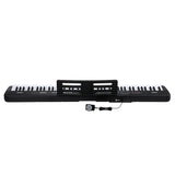Mazam 88 Keys Electronic Piano Keyboard Portable Lighted - Rear View
