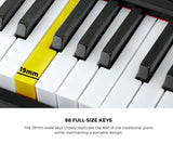 Mazam 88 Keys Electronic Piano Keyboard Portable Lighted - Extra Image