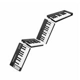 Alpha 88 Key Quad Folding Electronic Keyboard Digital Piano Portable MIDI Bluetooth Black - Front View
