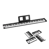Alpha 88 Key Quad Folding Electronic Keyboard Digital Piano Portable MIDI Bluetooth Black - Top-Down View