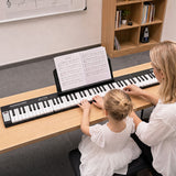 Alpha 88 Key Quad Folding Electronic Keyboard Digital Piano Portable MIDI Bluetooth Black - Extra Image