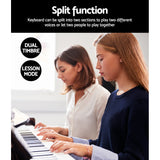 Alpha 88 Keys Electronic Piano Keyboard Digital Electric w/ Stand Sustain Pedal - 45-Degree Angle