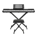 Alpha 88 Keys Electronic Piano Keyboard Digital Electric w/ Stand Stool Pedal - Side View