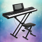 Alpha 88 Keys Electronic Piano Keyboard Digital Electric w/ Stand Stool Pedal - Close-Up Angle