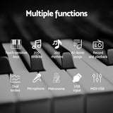 Alpha 61 Keys Foldable Electronic Piano Keyboard Digital Electric w/ Carry Bag - 45-Degree Angle