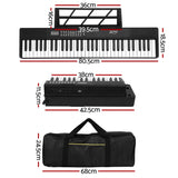 Portable 61-Key Digital Piano Keyboard with Bluetooth and Accessories - Front View