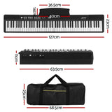 Alpha Portable 88-Key Digital Piano with Carry Bag and Accessories - Front View