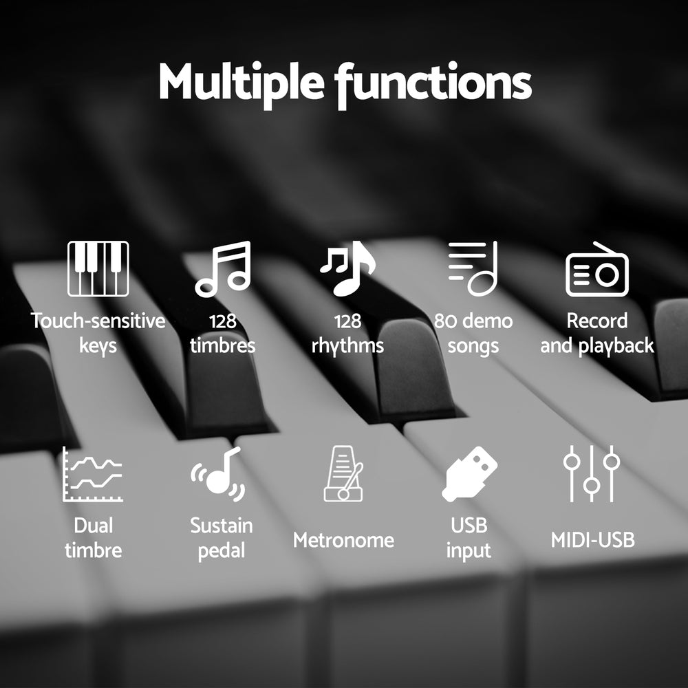 Alpha Portable 88-Key Digital Piano with Carry Bag and Accessories