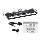 Alpha 61-Key Digital Piano Keyboard Electric Kids Gift Black - Front View