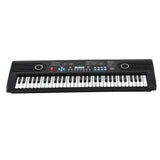 Alpha 61-Key Digital Piano Keyboard Electric Kids Gift Black - Side View