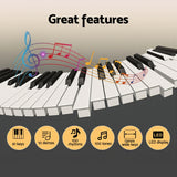 Alpha 61-Key Digital Piano Keyboard Electric Kids Gift Black - Top-Down View