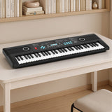 Alpha 61-Key Digital Piano Keyboard Electric Kids Gift Black - Close-Up Angle