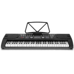Alpha 61 key black electronic piano keyboard with adjustable stand, adjustable keyboard stand