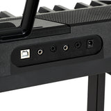 61-Key Touch Sensitive Digital Piano Keyboard with Stand and Recording Features - Top-Down View