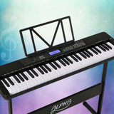 61-Key Touch Sensitive Digital Piano Keyboard with Stand and Recording Features - 45-Degree Angle