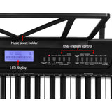 Alpha 61 Keys Electronic Piano Keyboard Digital Electric w/ Stand Stool Touch - Top-Down View