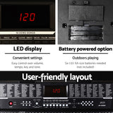 Alpha 61 Keys Electronic Piano Keyboard Digital Electric w/ Stand Sound Speaker - 45-Degree Angle
