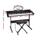 Alpha 61 Keys Electronic Piano Keyboard Digital Electric w/ Stand Stool Speaker - Front View