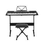 Alpha 61 Keys Electronic Piano Keyboard Digital Electric w/ Stand Stool Speaker - Side View