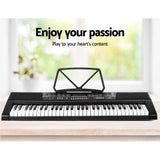 Alpha 61 Keys Electronic Piano Keyboard Digital Electric w/ Stand Stool Speaker - Top-Down View