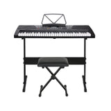 Alpha 61 Keys Electronic Piano Keyboard Digital Electric w/ Stand Stool Lighted - Side View